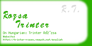 rozsa trinter business card